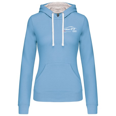 Sweat capuche contrastée Femme Audi – Clan TT