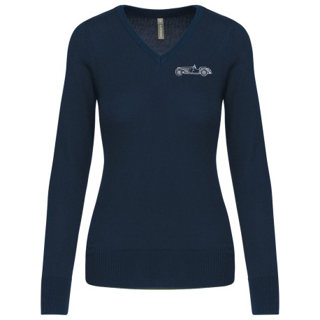 Pull col V femme MG – MG Safety Fast !