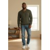 Pull col V Merino Homme Jaguar