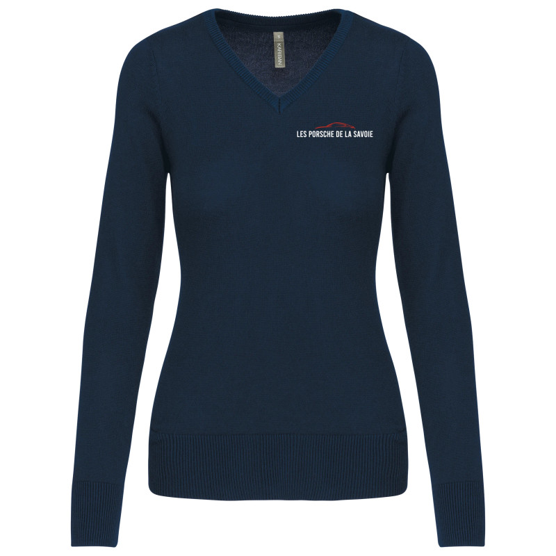 Pull col V Femme LPDS – Les Porsche de la Savoie