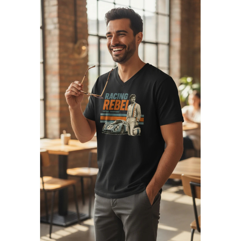 Tee shirt Bio col V Racing Rebel MDC