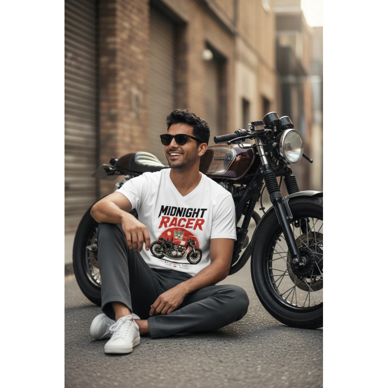 Tee shirt Bio col V Midnight Racer MDC
