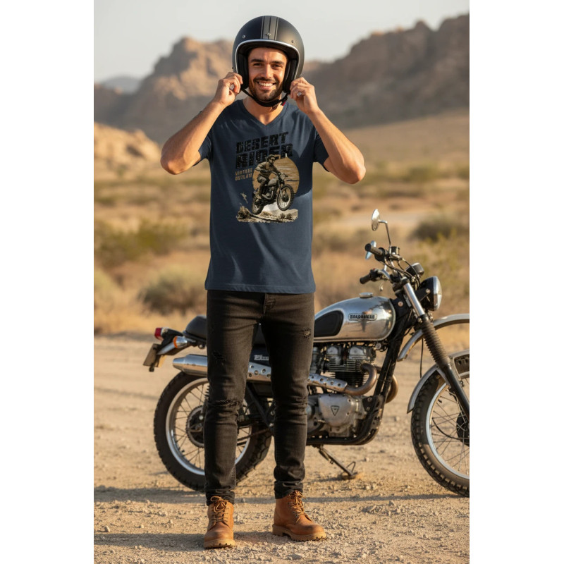 Tee shirt Bio écoresponsable col slub Desert Rider MDC