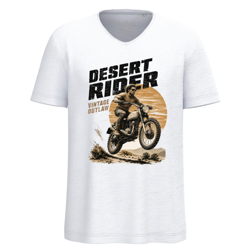 Tee shirt Bio écoresponsable col slub Desert Rider MDC – Motor Dress Code