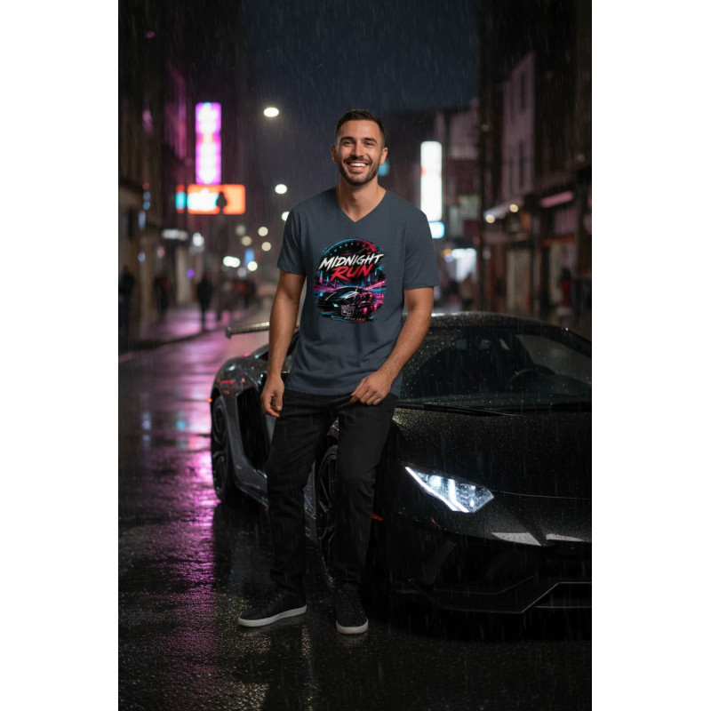 Tee shirt Bio écoresponsable col slub Midnight Run MDC