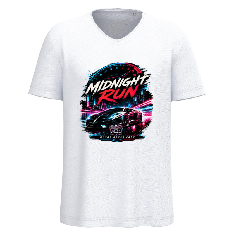 Tee shirt Bio écoresponsable col slub Midnight Run MDC – Motor Dress Code
