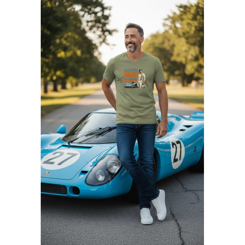 Tee shirt écoresponsable col slub Racing Rebel MDC