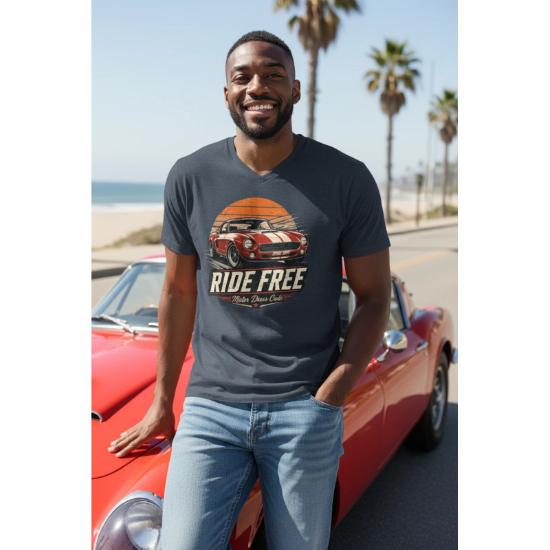 Tee shirt écoresponsable col slub Ride Free MDC