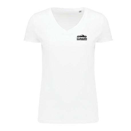Tee shirt Supima col V Femme Traction – La Traction Universelle
